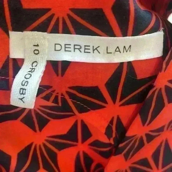 10 Crosby Derek Lam Sleeveless Printed Godet Dress - Picture 6 of 8